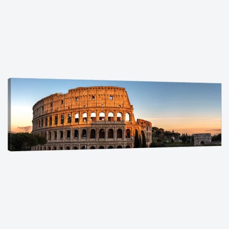 Coliseum Panoramic, Rome Canvas Print #TEO1277} by Matteo Colombo Canvas Print