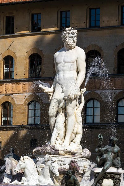 Tuscany: Neptune Statue In Florence by Matteo Colombo