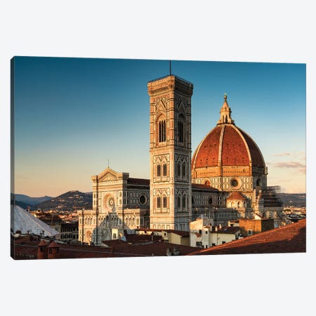 Last Light On The Duomo Of Florence, Italy Canvas Print #TEO1283} by Matteo Colombo Art Print