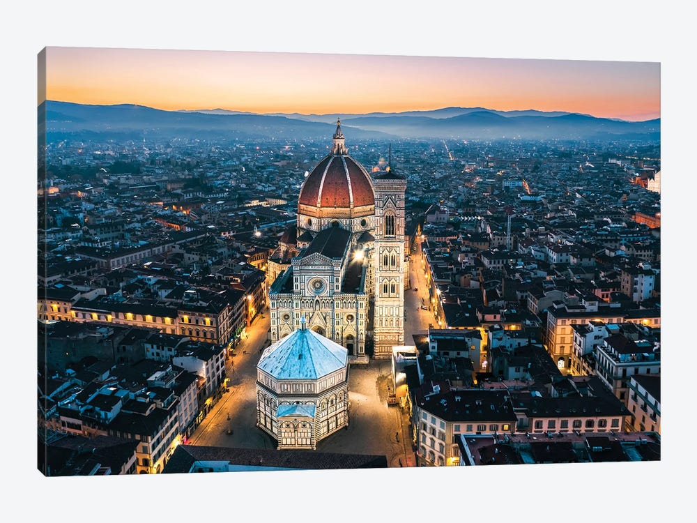 Dawn In Florence, Italy by Matteo Colombo 1-piece Canvas Print