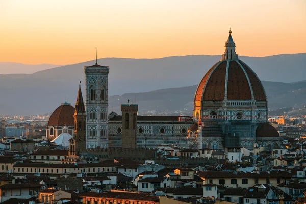 Florence: Sunset Over The Duomo Of Florence, Italy by Matteo Colombo