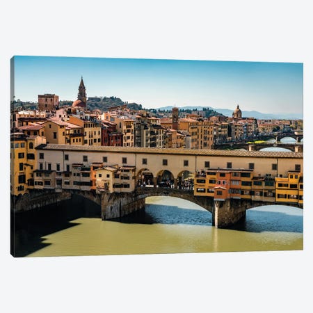 Ponte Vecchio And River Arno, Florence Canvas Print #TEO1289} by Matteo Colombo Canvas Print