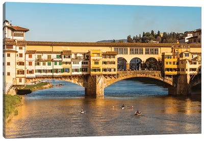 Last Light On Ponte Vecchio, Florence Canvas Art Print - Florence Art