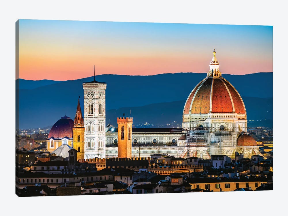 Dusk Over Florence, Italy by Matteo Colombo 1-piece Canvas Art Print