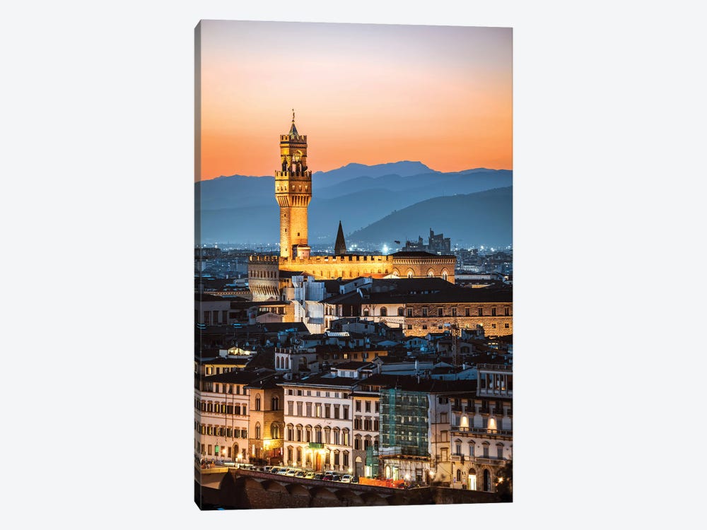 Palazzo Vecchio At Twilight, Florence by Matteo Colombo 1-piece Canvas Print