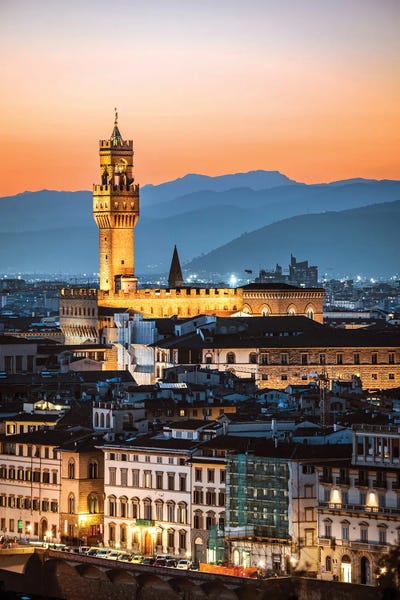 Monuments: Palazzo Vecchio At Twilight, Florence by Matteo Colombo