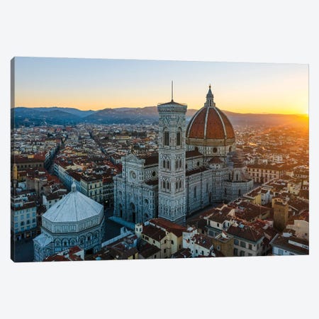 Sunrise In Florence, Italy Canvas Print #TEO1298} by Matteo Colombo Canvas Art