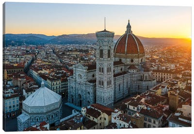 Sunrise In Florence, Italy Canvas Art Print - Florence Art