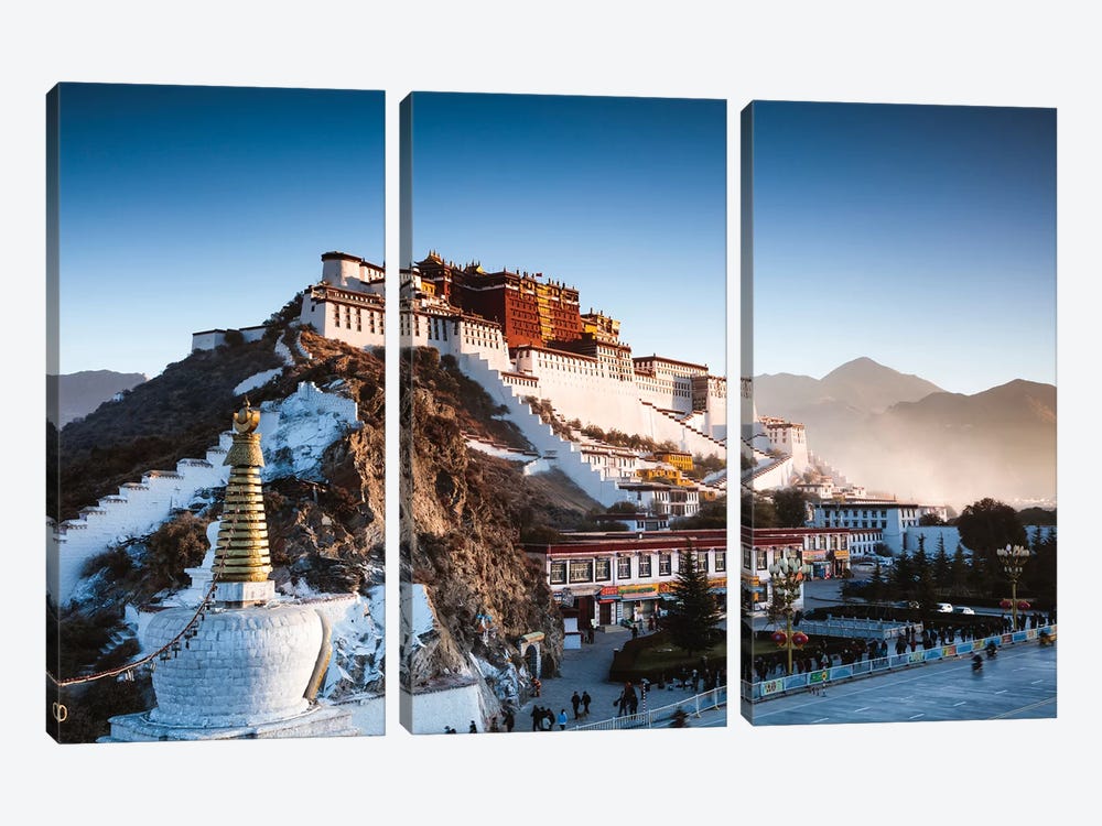 Famous Potala Palace, Lhasa, Tibet by Matteo Colombo 3-piece Canvas Artwork
