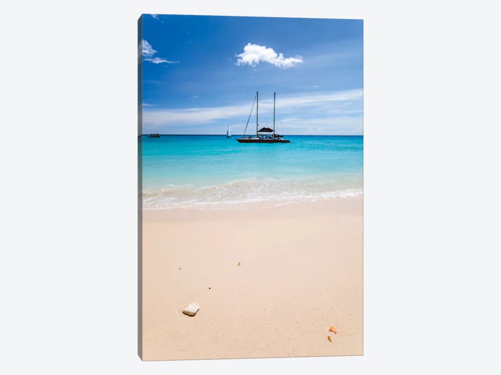 Anchored Yacht Off The Coast, Barbados, Lesser Antilles by Matteo Colombo 1-piece Art Print