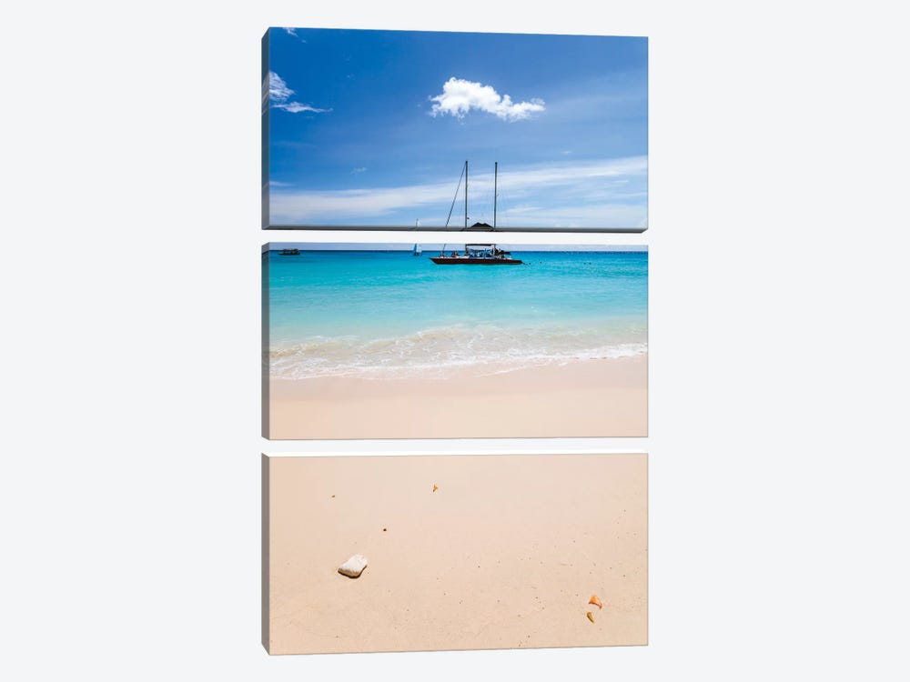 Anchored Yacht Off The Coast, Barbados, Lesser Antilles by Matteo Colombo 3-piece Art Print