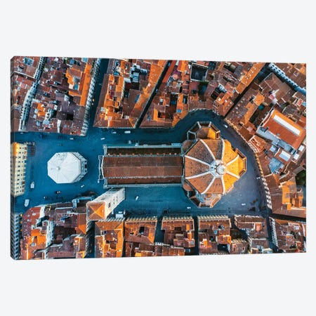 Aerial View Of The Cathedral, Florence Canvas Print #TEO1300} by Matteo Colombo Canvas Art