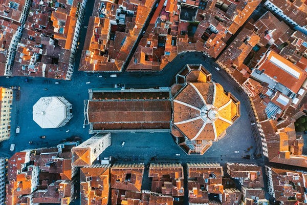 Monuments: Aerial View Of The Cathedral, Florence by Matteo Colombo