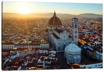 Sunset In Florence, Italy Canvas Art Print - Florence Art