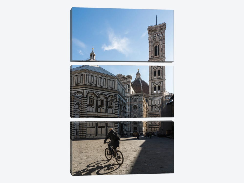 Baptistery And Campanile, Florence by Matteo Colombo 3-piece Canvas Print