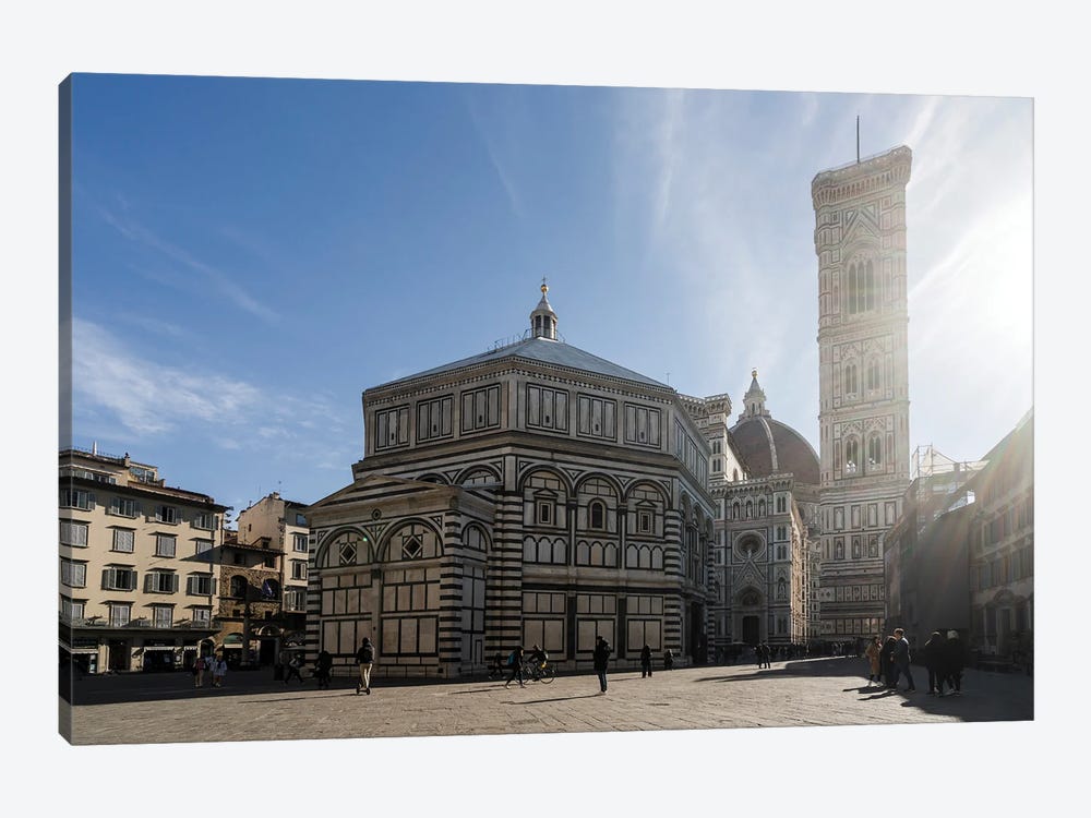 Baptistery And Bell Tower, Florence by Matteo Colombo 1-piece Canvas Wall Art