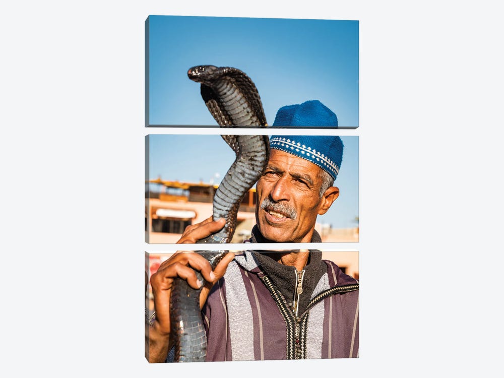 The Snake Charmer, Morocco II by Matteo Colombo 3-piece Canvas Print