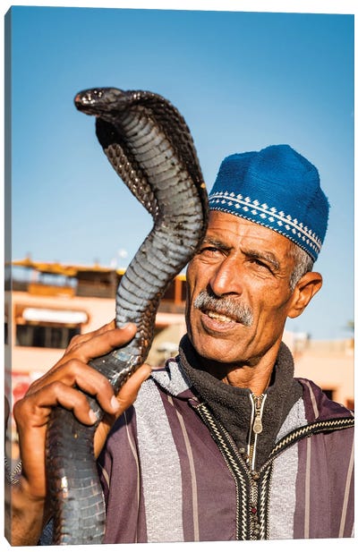 The Snake Charmer, Morocco II Canvas Art Print - Moroccan Culture