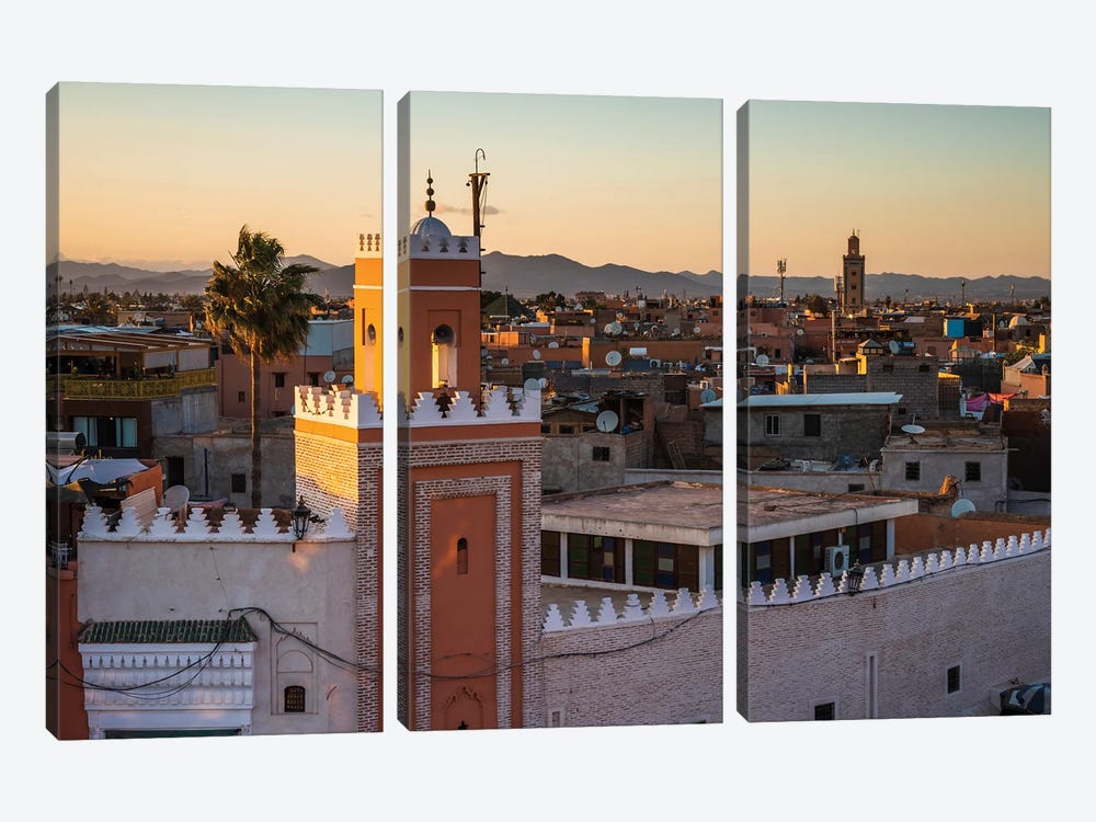 Sunset In Marrakesh III by Matteo Colombo 3-piece Canvas Artwork