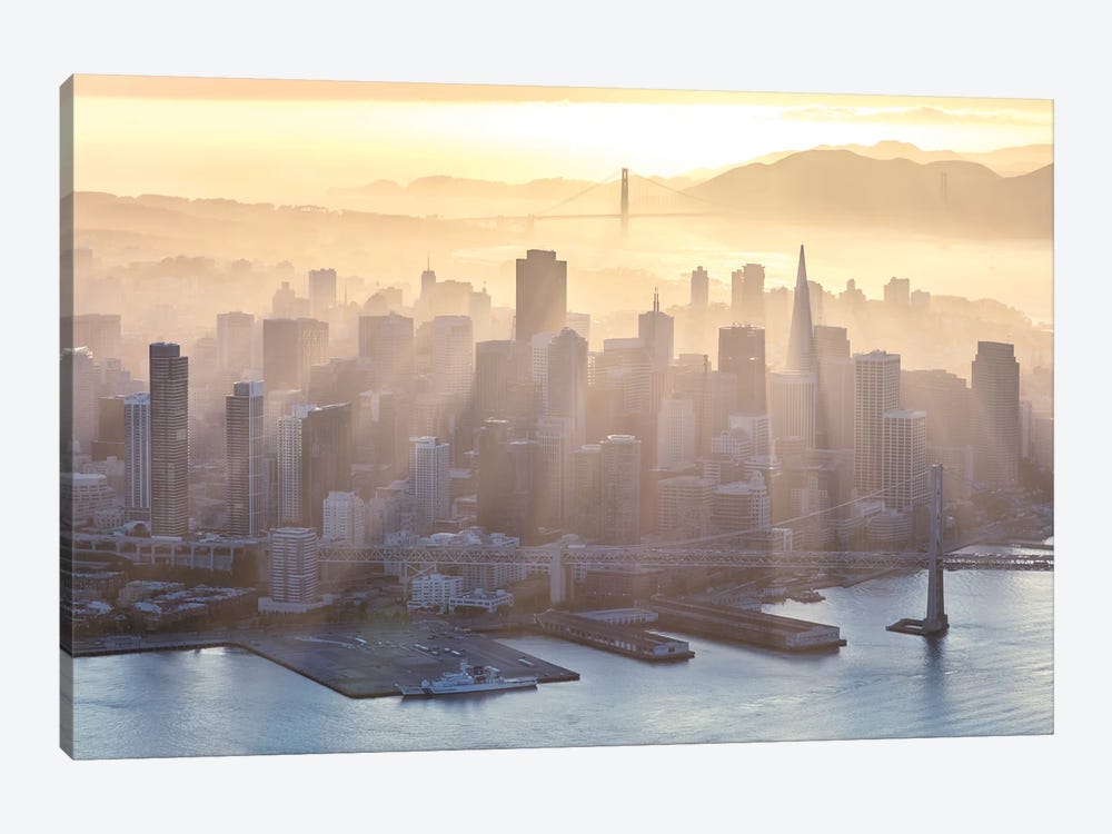 Foggy Sunset Over Downtown San Francisco by Matteo Colombo 1-piece Art Print