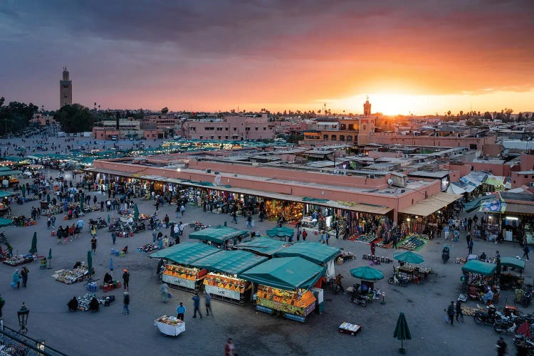 Last Light Over Marrakesh, Morocco