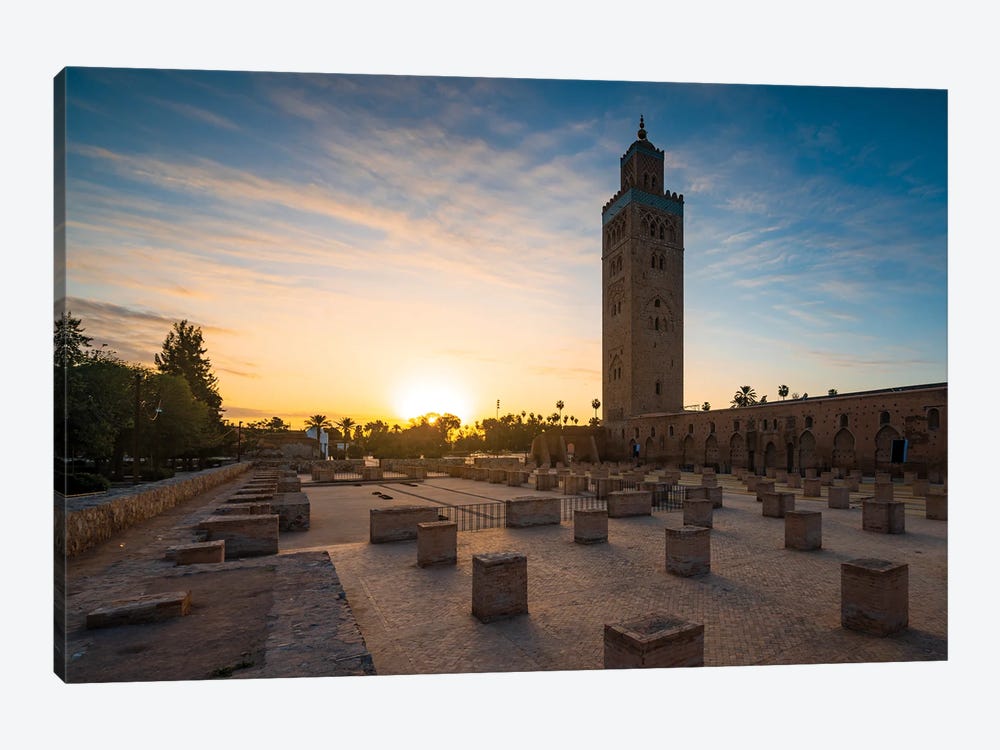 Sunrise At The Mosque, Morocco by Matteo Colombo 1-piece Canvas Wall Art
