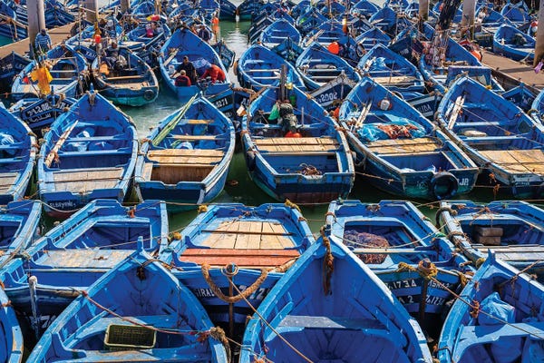 Moroccan Décor: Fishing Boats, Morocco I by Matteo Colombo