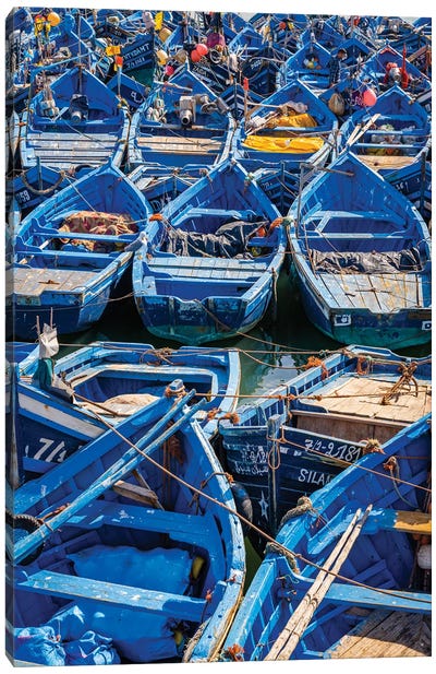 Fishing Boats, Morocco II Canvas Art Print - Monochromatic Photography