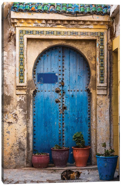 In The Medina, Morocco Canvas Art Print - Door Art