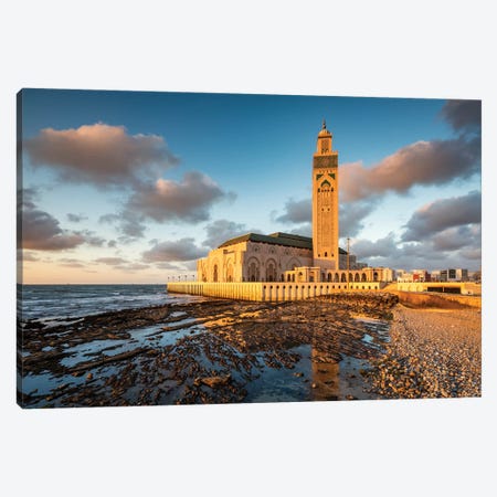 Sunset At The Mosque, Casablanca II Canvas Print #TEO1335} by Matteo Colombo Canvas Artwork