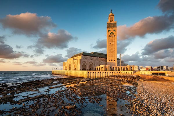 Morocco: Sunset At The Mosque, Casablanca II by Matteo Colombo