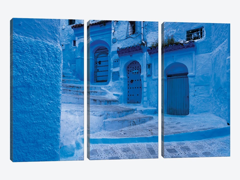 Three Blue Doors, Morocco by Matteo Colombo 3-piece Art Print