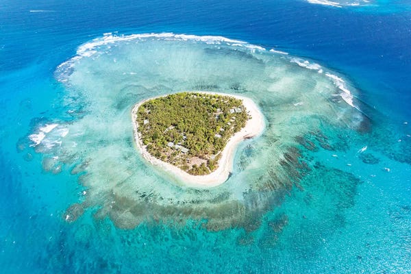 Islands: Heart Shaped Island, Mamanucas, Fiji I by Matteo Colombo