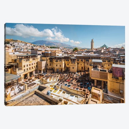 Fez Tannery, Morocco Canvas Print #TEO1352} by Matteo Colombo Canvas Art Print