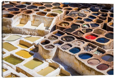 At The Tannery, Morocco Canvas Art Print - Moroccan Culture