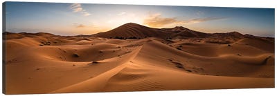 Sunset In The Sahara, Morocco Canvas Art Print - Morocco