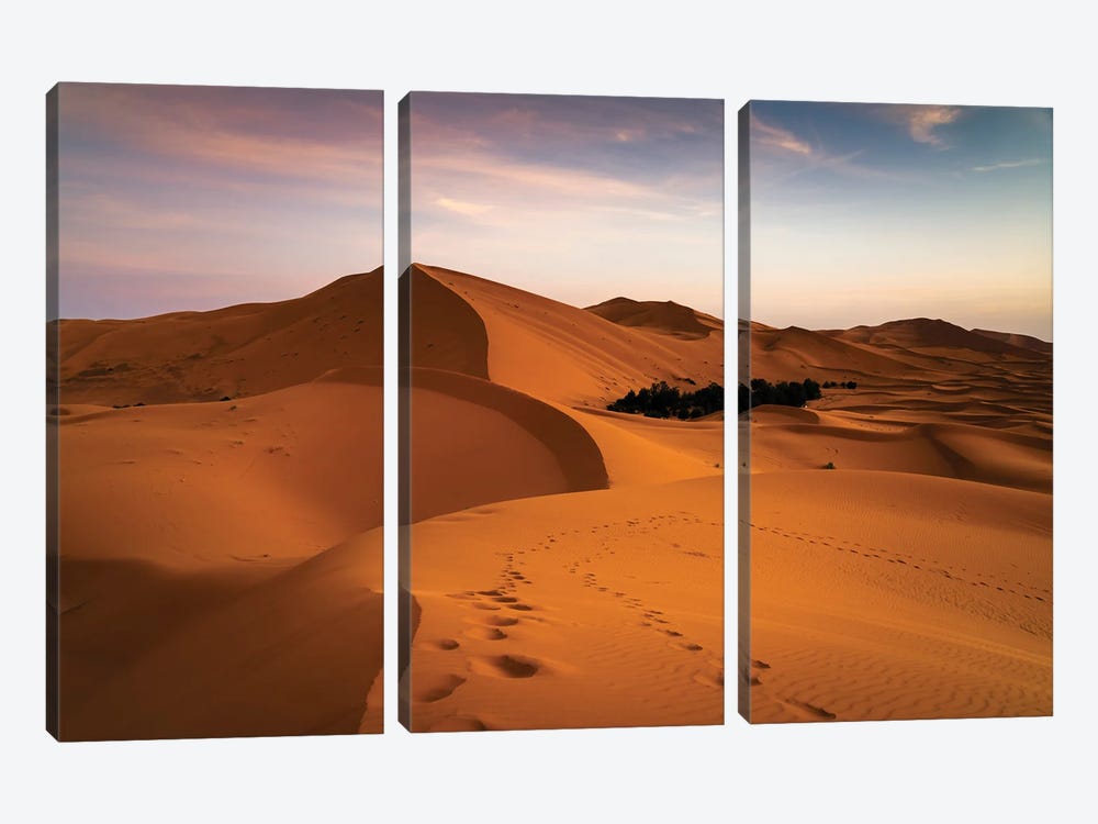Dawn At The Desert, Morocco by Matteo Colombo 3-piece Canvas Art Print