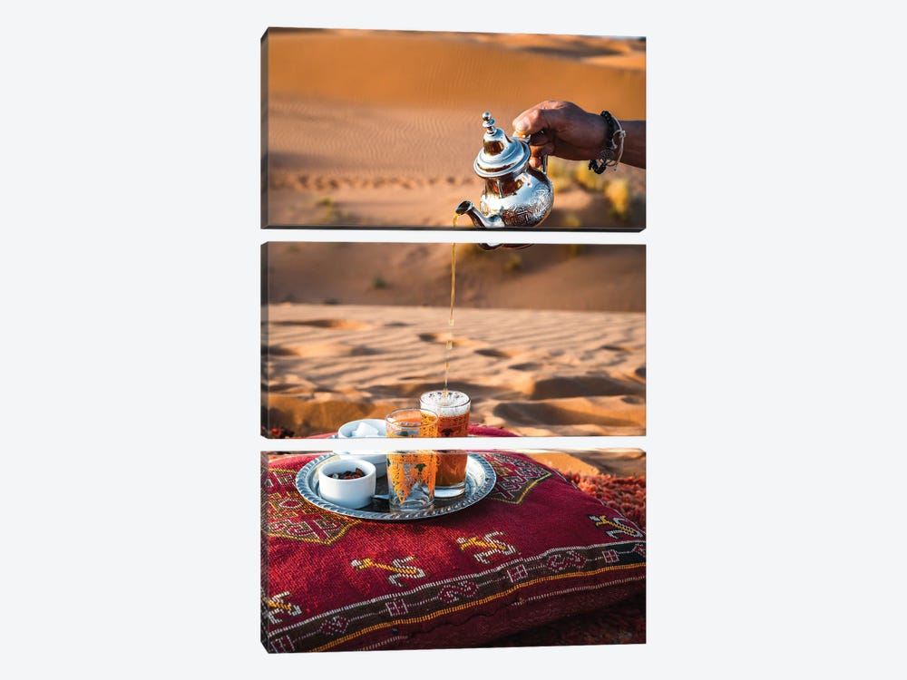 Tea In The Desert, Morocco by Matteo Colombo 3-piece Canvas Art