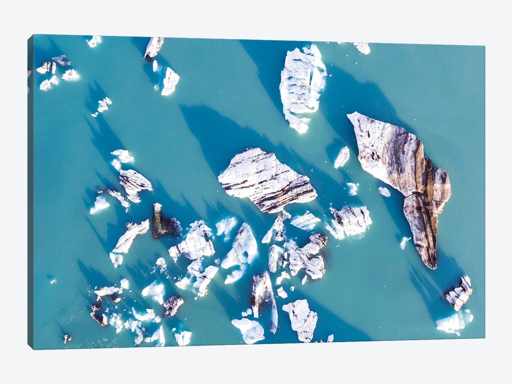 Icebergs From The Air, Iceland by Matteo Colombo 1-piece Canvas Artwork