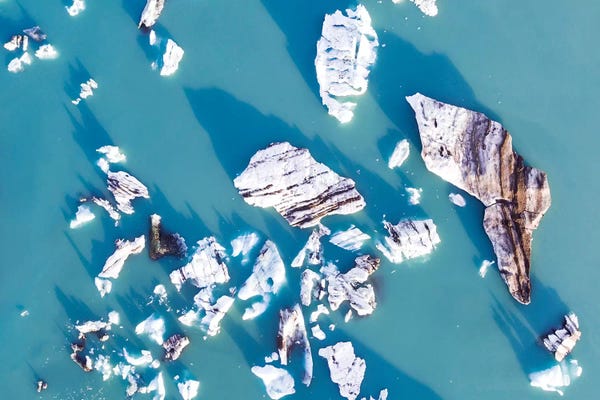 Glaciers & Icebergs: Icebergs From The Air, Iceland by Matteo Colombo