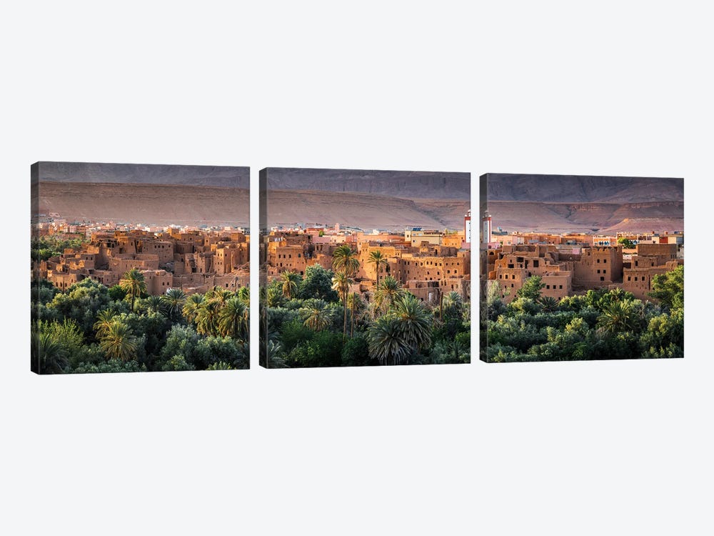 Sunset Over The Old Fortress, Morocco by Matteo Colombo 3-piece Canvas Artwork