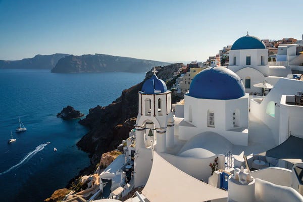 Domes: Blue Santorini I by Matteo Colombo