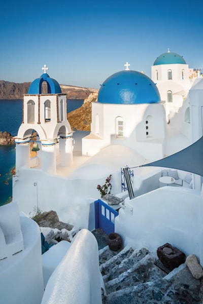 Domes: Iconic Blue Church, Santorini by Matteo Colombo
