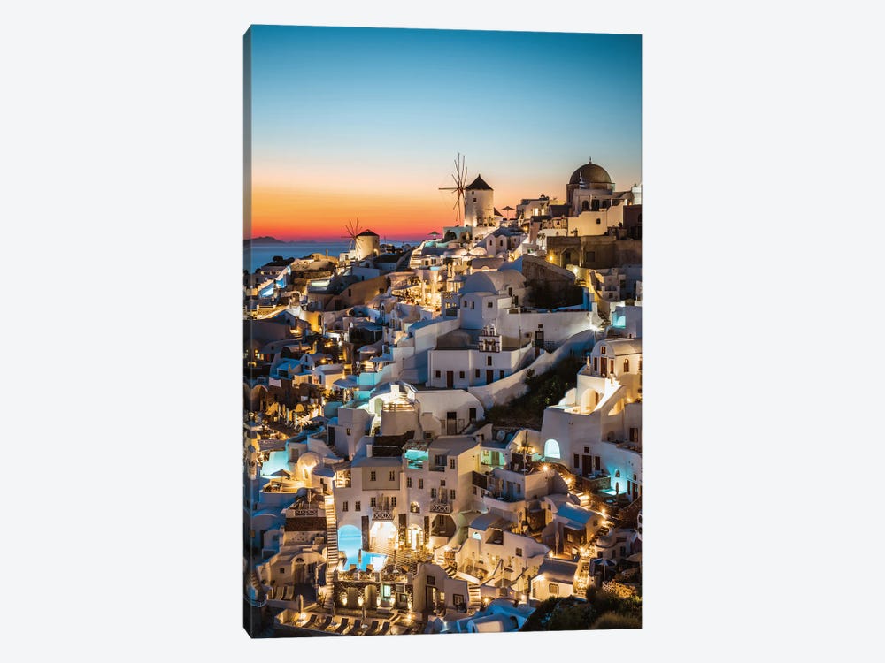 Sunset In Oia, Santorini by Matteo Colombo 1-piece Canvas Wall Art