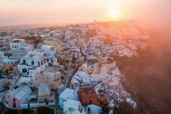 Domes: Magical Light On Santorini by Matteo Colombo