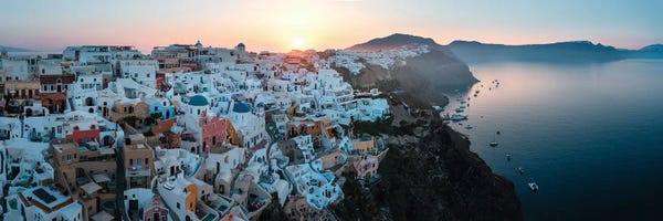 Domes: Panoramic Sunrise, Santorini, Greece by Matteo Colombo