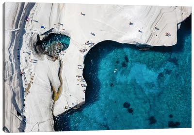 Sakiniko Beach, Milos, Greece Canvas Art Print - Aerial Beaches 