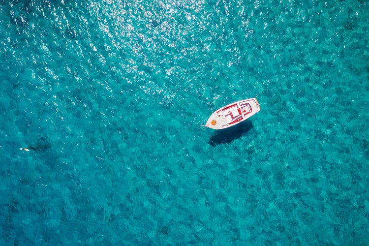 Boat In The Blue Mediterranean Sea