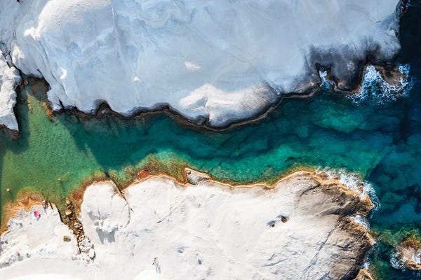 Aerial Beaches: Nature Abstract, Greece I by Matteo Colombo