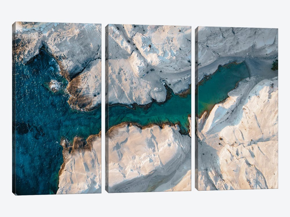 Nature Abstract, Greece II by Matteo Colombo 3-piece Canvas Wall Art